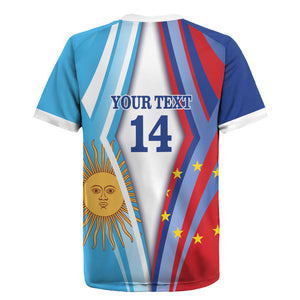 Custom Argentina and Cabo Verde Football 2026 Rugby Jersey La Albiceleste Tubaroes Azuis Together