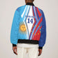 Custom Argentina and Cabo Verde Football 2026 Sleeve Zip Bomber Jacket La Albiceleste Tubaroes Azuis Together