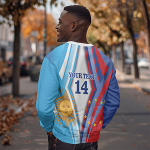 Custom Argentina and Cabo Verde Football 2026 Sweatshirt La Albiceleste Tubaroes Azuis Together