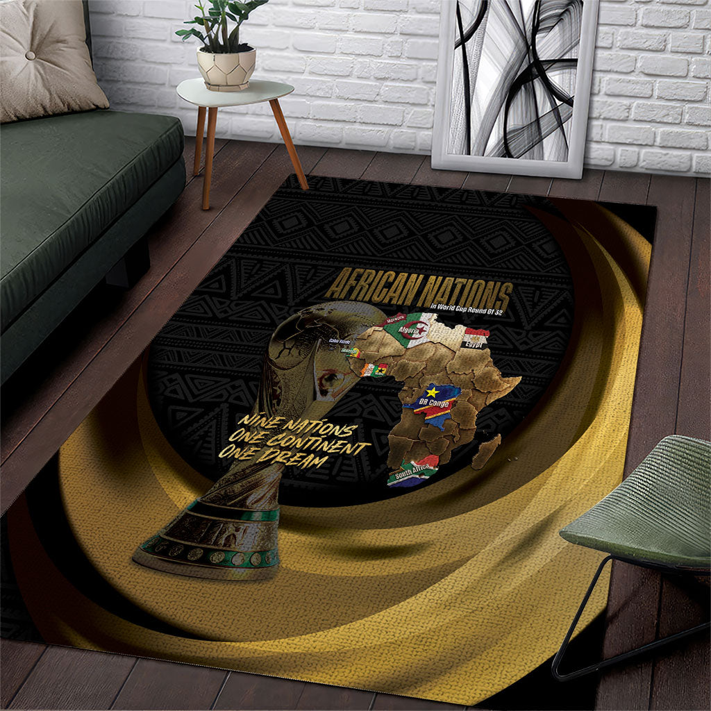 African Nations 2026 World Football Area Rug We All Make History