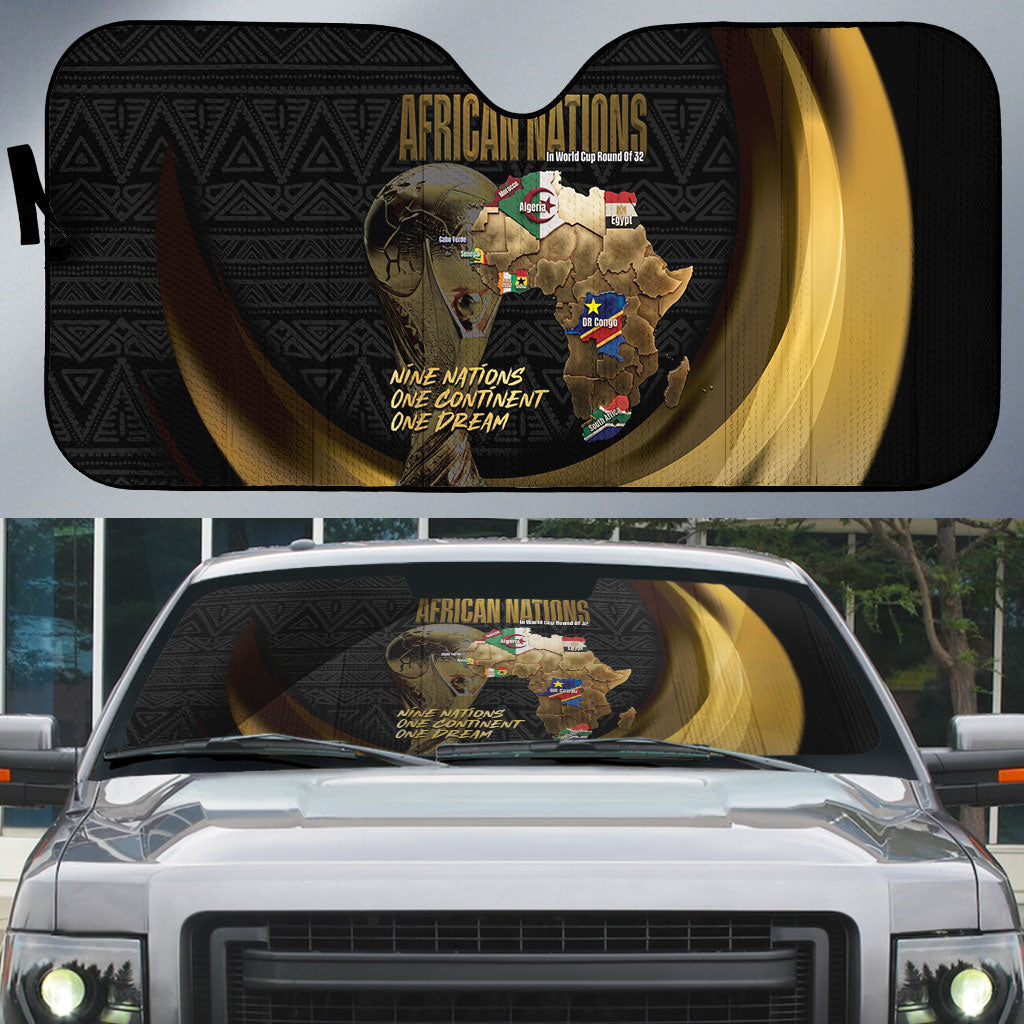 African Nations 2026 World Football Auto Sun Shade We All Make History
