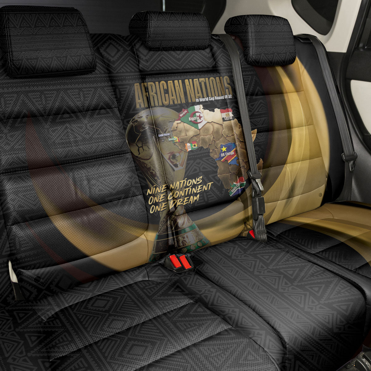 African Nations 2026 World Football Back Car Seat Cover We All Make History