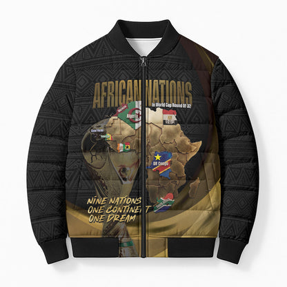African Nations 2026 World Football Custom Bomber Puffer Jacket We All Make History