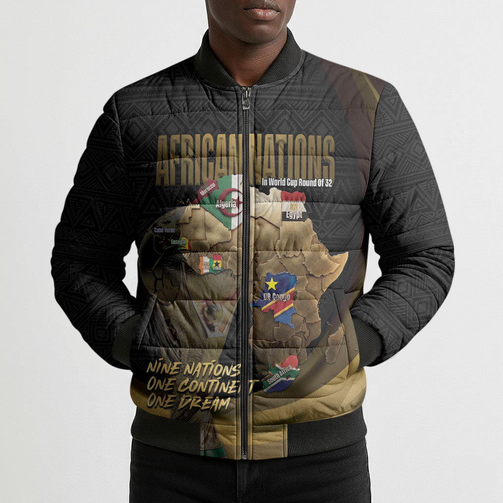 African Nations 2026 World Football Custom Bomber Puffer Jacket We All Make History