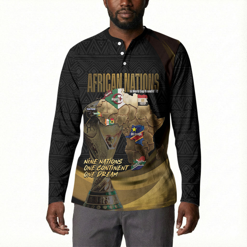 African Nations 2026 World Football Custom Button Sweatshirt We All Make History