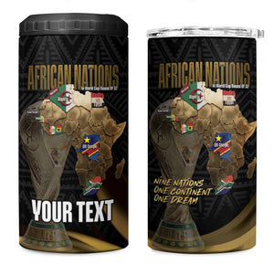 African Nations 2026 World Football Custom 4 in 1 Can Cooler Tumbler We All Make History