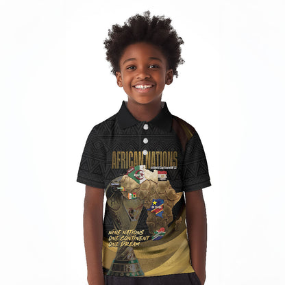 African Nations 2026 World Football Custom Kid Polo Shirt We All Make History