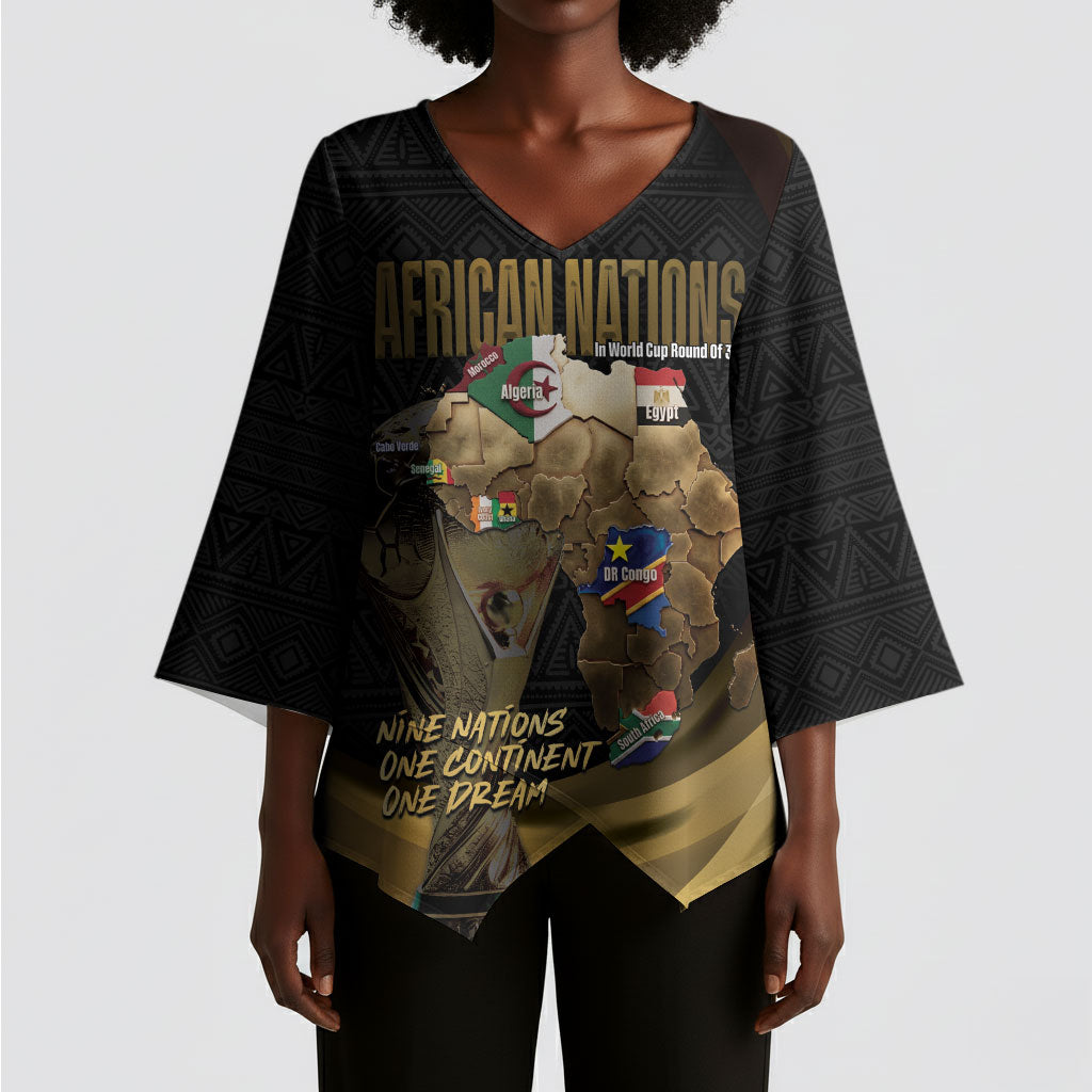 African Nations 2026 World Football Custom Kimono Sleeve Blouse We All Make History