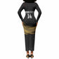 African Nations 2026 World Football Custom Long Sleeve Bodycon Dress We All Make History