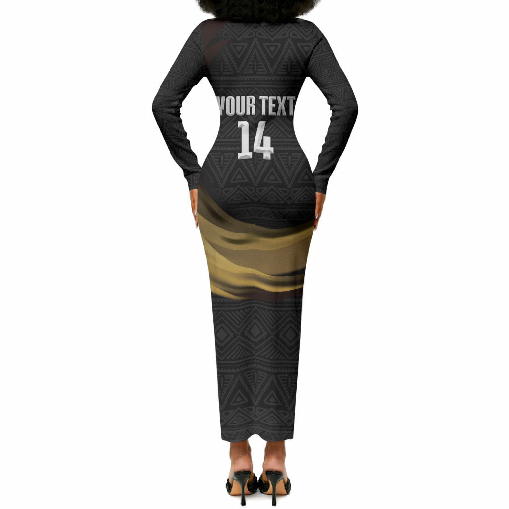 African Nations 2026 World Football Custom Long Sleeve Bodycon Dress We All Make History