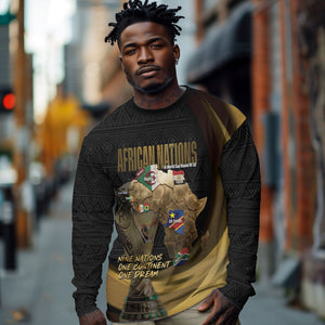 African Nations 2026 World Football Custom Long Sleeve Shirt We All Make History