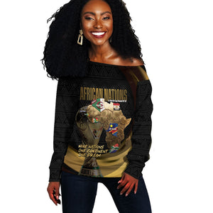 African Nations 2026 World Football Custom Off Shoulder Sweater We All Make History