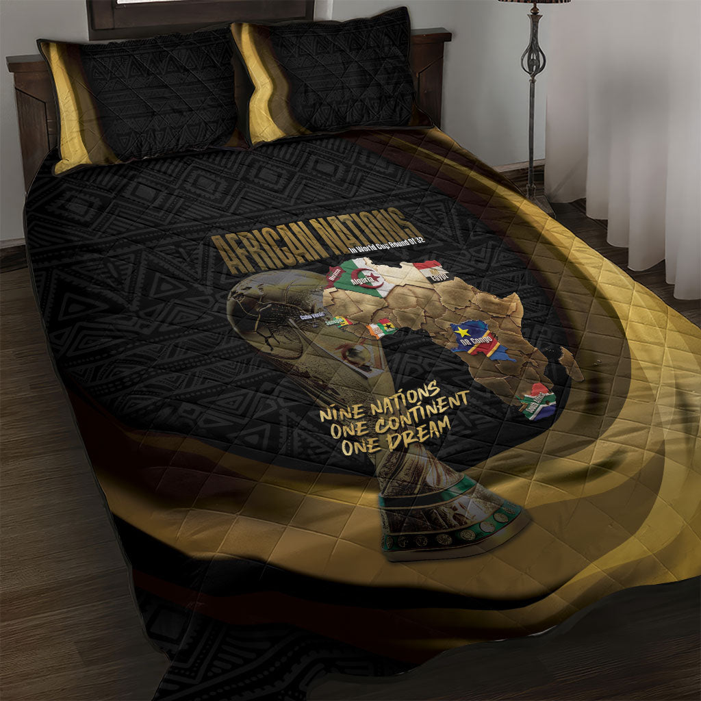 African Nations 2026 World Football Quilt Bed Set We All Make History