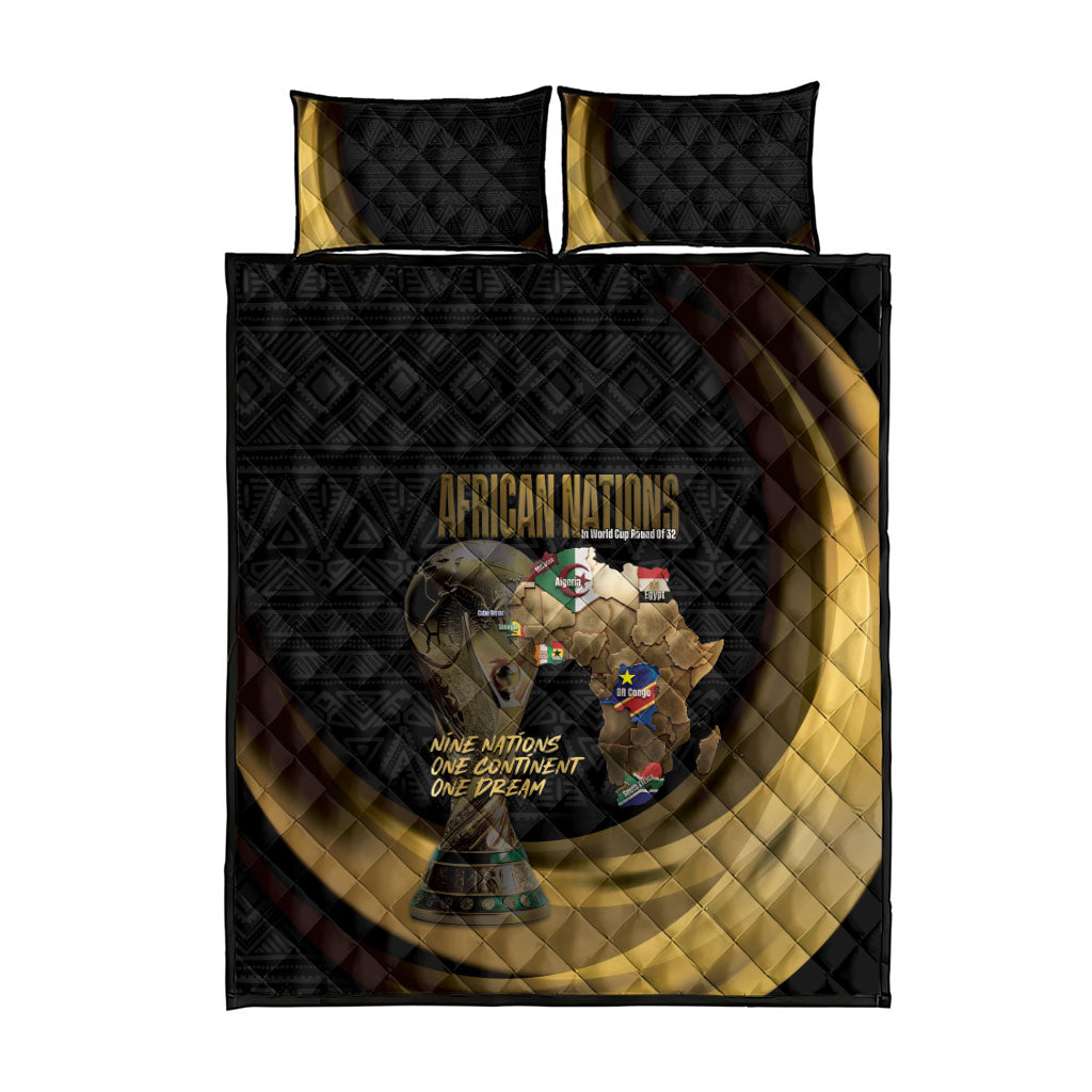 African Nations 2026 World Football Quilt Bed Set We All Make History