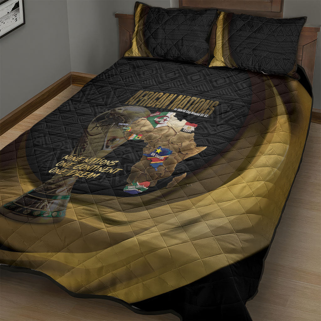 African Nations 2026 World Football Quilt Bed Set We All Make History