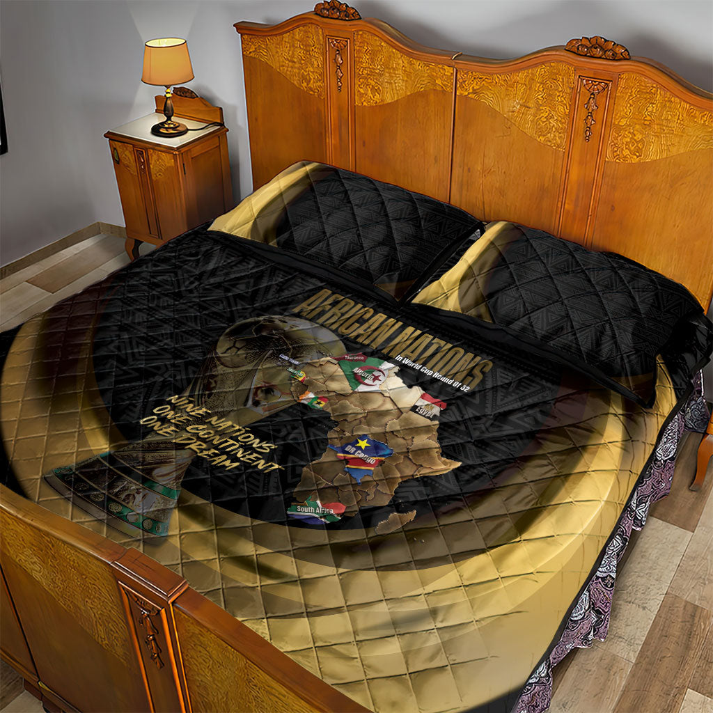 African Nations 2026 World Football Quilt Bed Set We All Make History