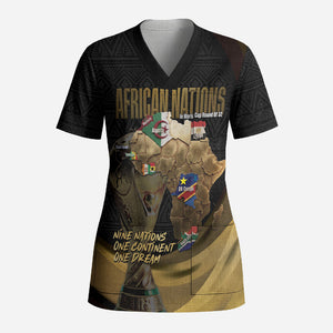 African Nations 2026 World Football Custom Scrub Top We All Make History