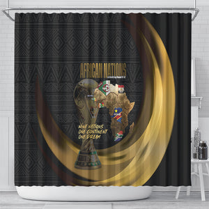 African Nations 2026 World Football Shower Curtain We All Make History