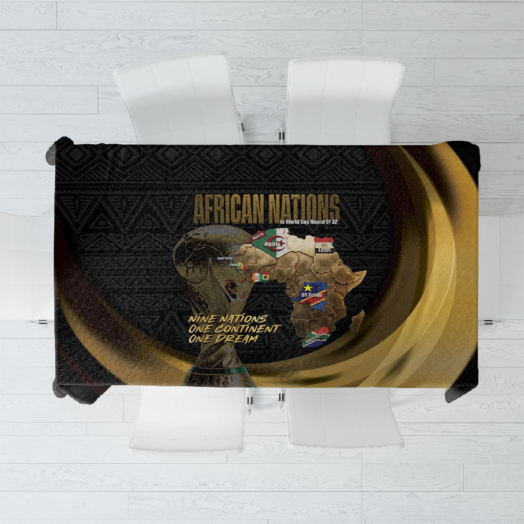 African Nations 2026 World Football Tablecloth We All Make History