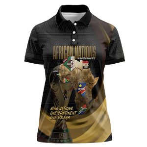 African Nations 2026 World Football Custom Women Polo Shirt We All Make History
