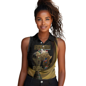 African Nations 2026 World Football Custom Women Sleeveless Polo Shirt We All Make History