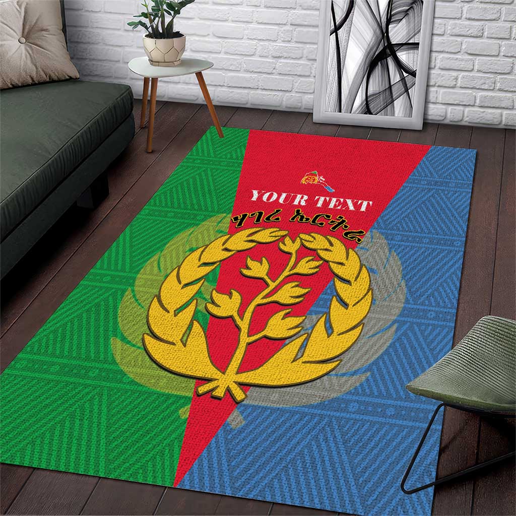 Personalised Eritrea Area Rug Eritrean Map Mix African Pattern Simple Style