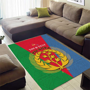 Personalised Eritrea Area Rug Eritrean Map Mix African Pattern Simple Style