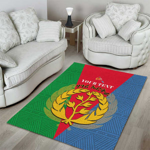 Personalised Eritrea Area Rug Eritrean Map Mix African Pattern Simple Style