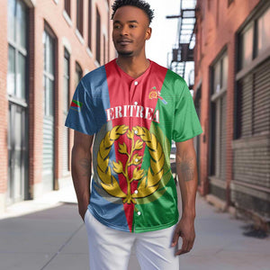 Personalised Eritrea Baseball Jersey Eritrean Map Mix African Pattern Simple Style