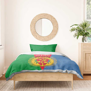 Personalised Eritrea Bedding Set Eritrean Map Mix African Pattern Simple Style