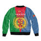 Personalised Eritrea Bomber Jacket Eritrean Map Mix African Pattern Simple Style