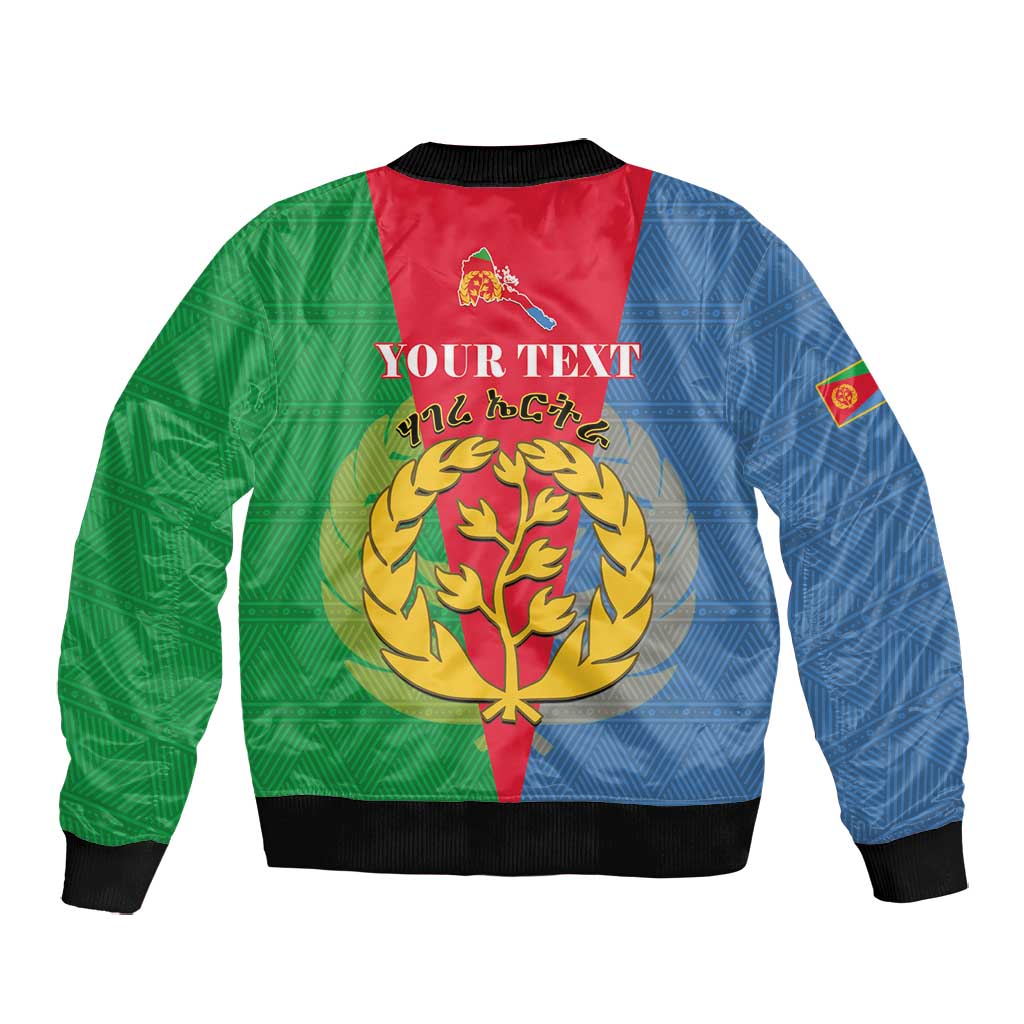 Personalised Eritrea Bomber Jacket Eritrean Map Mix African Pattern Simple Style
