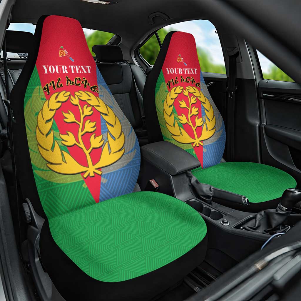 Personalised Eritrea Car Seat Cover Eritrean Map Mix African Pattern Simple Style