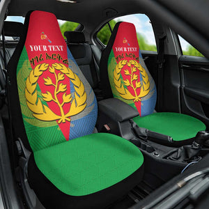 Personalised Eritrea Car Seat Cover Eritrean Map Mix African Pattern Simple Style