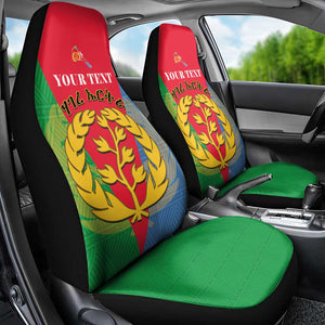 Personalised Eritrea Car Seat Cover Eritrean Map Mix African Pattern Simple Style