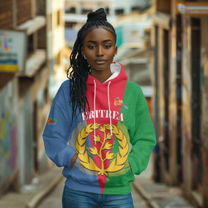 Personalised Eritrea Hoodie Eritrean Map Mix African Pattern Simple Style