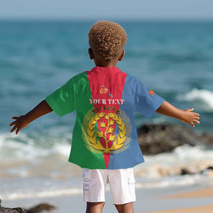 Personalised Eritrea Kid Hawaiian Shirt Eritrean Map Mix African Pattern Simple Style