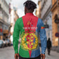 Personalised Eritrea Long Sleeve Button Shirt Eritrean Map Mix African Pattern Simple Style