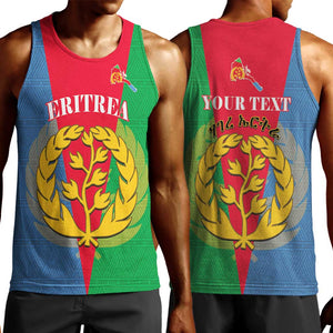 Personalised Eritrea Men Tank Top Eritrean Map Mix African Pattern Simple Style