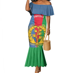 Personalised Eritrea Mermaid Dress Eritrean Map Mix African Pattern Simple Style