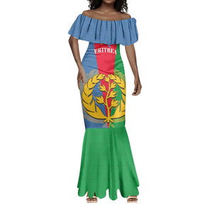 Personalised Eritrea Mermaid Dress Eritrean Map Mix African Pattern Simple Style