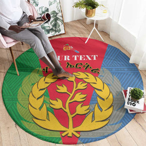 Personalised Eritrea Round Carpet Eritrean Map Mix African Pattern Simple Style