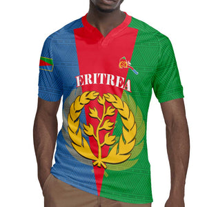 Personalised Eritrea Rugby Jersey Eritrean Map Mix African Pattern Simple Style