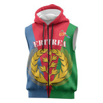 Personalised Eritrea Sleeveless Zip Hoodie Eritrean Map Mix African Pattern Simple Style - African Pride