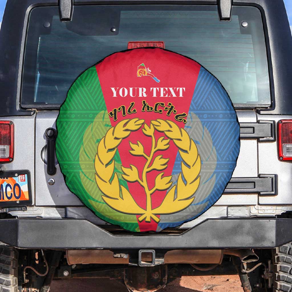 Personalised Eritrea Spare Tire Cover Eritrean Map Mix African Pattern Simple Style