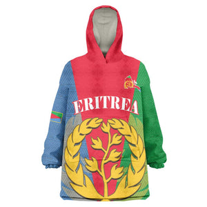 Personalised Eritrea Wearable Blanket Hoodie Eritrean Map Mix African Pattern Simple Style