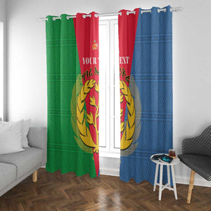 Personalised Eritrea Window Curtain Eritrean Map Mix African Pattern Simple Style