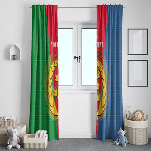 Personalised Eritrea Window Curtain Eritrean Map Mix African Pattern Simple Style