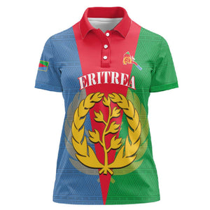 Personalised Eritrea Women Polo Shirt Eritrean Map Mix African Pattern Simple Style