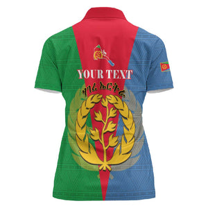 Personalised Eritrea Women Polo Shirt Eritrean Map Mix African Pattern Simple Style